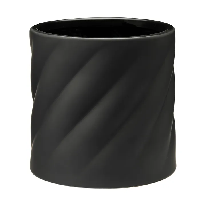 Twist plant pot - Black, medium Ø19 cm - Cooee Design