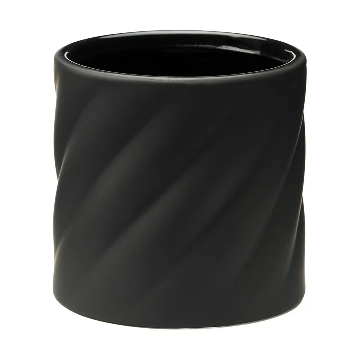 Twist plant pot - Black, small Ø12 cm - Cooee Design