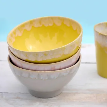 Latte bowl - Grey, 55 cl, 4-pack - Costa Nova