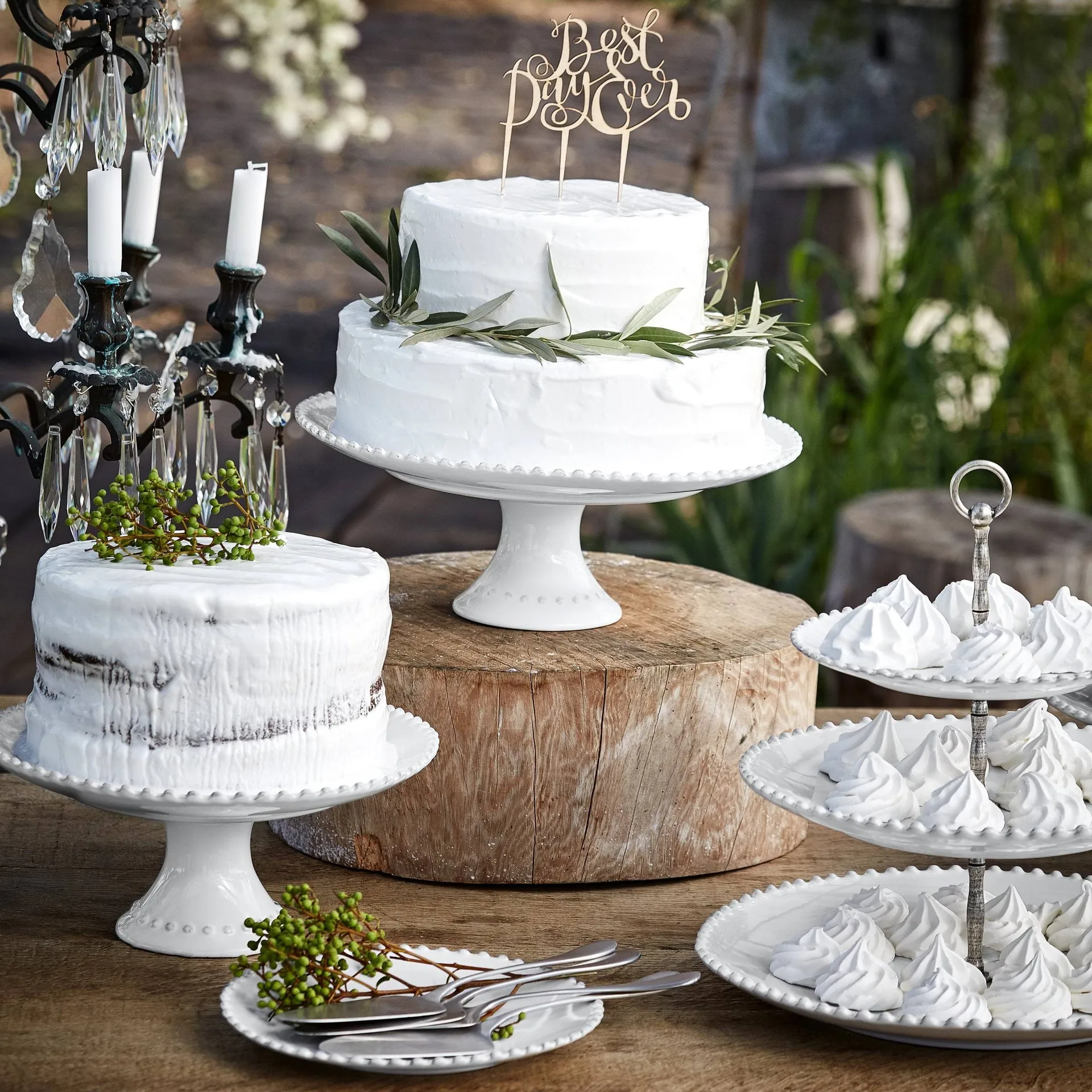 Pearl cake stand, White, Ø28.4 cm Costa Nova