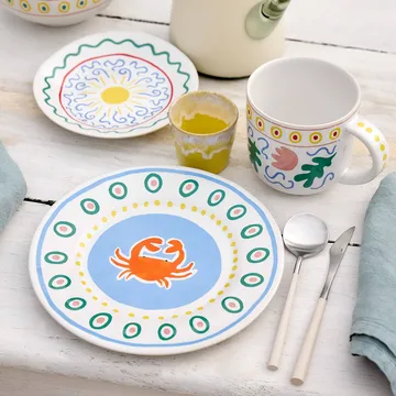 Summer Bliss side plate - Crab, Ø22 cm - Costa Nova
