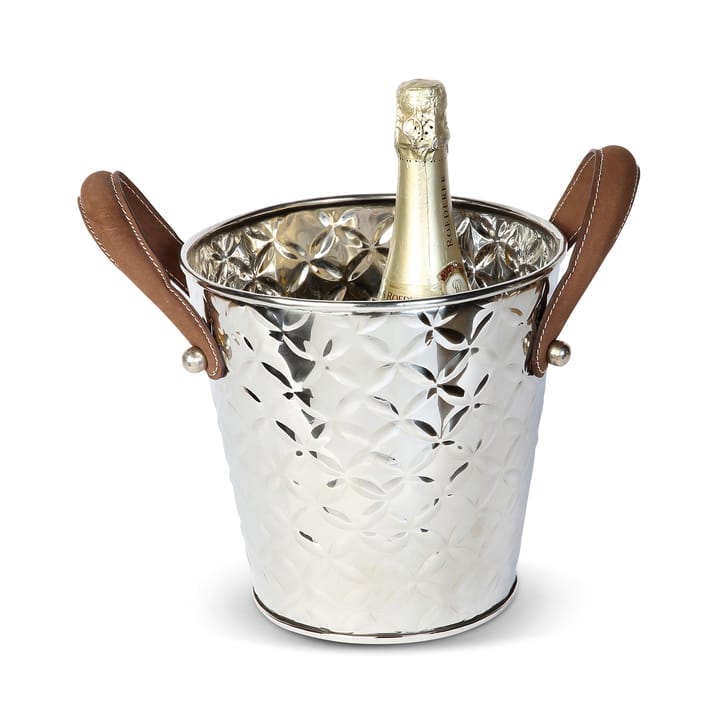 French Fleur wine cooler with leather handle, Stainless steel Culinary Concepts