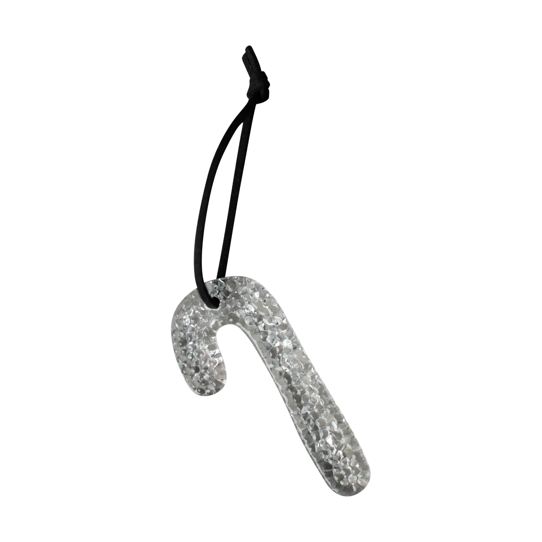 Airy hanging candy cane decorative ornament, Clear DBKD