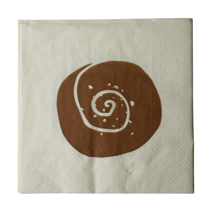 Bulle paper napkins 20-pack - Cream-Brown, 33x33 cm - DBKD