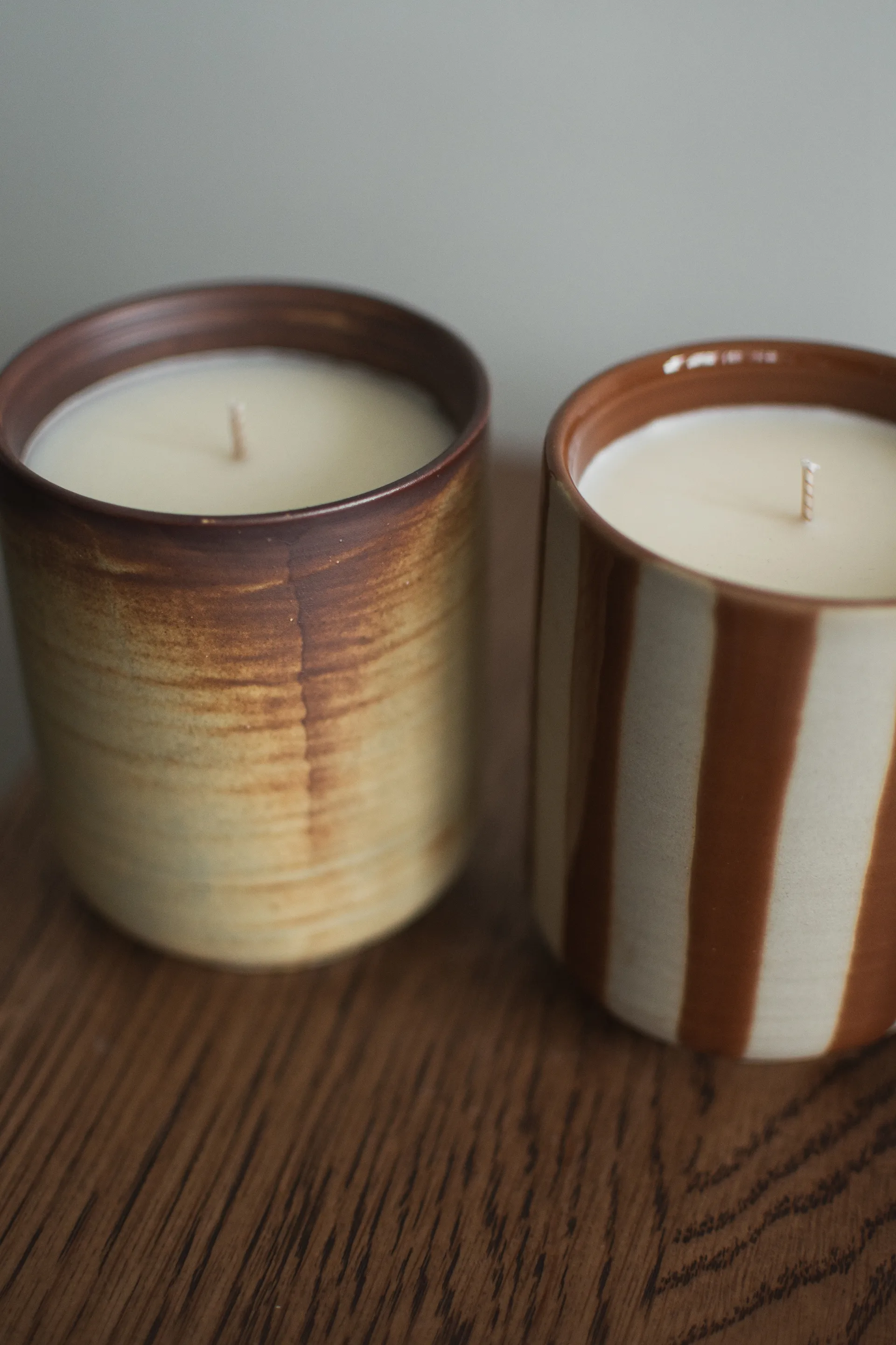 Burn scented candle 60 h, Cream-brown DBKD