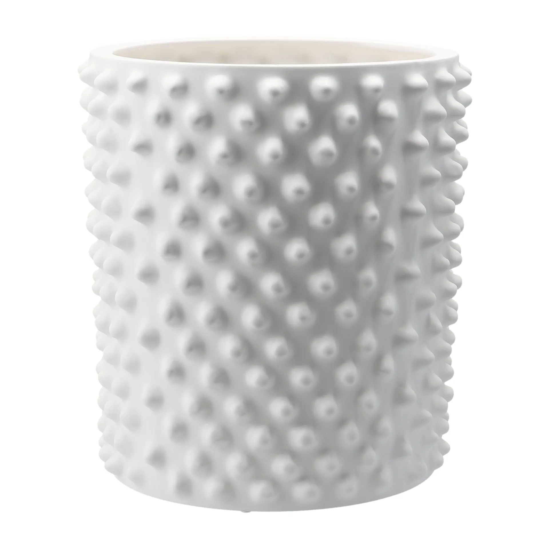 Cloudy flower pot matte white, large DBKD