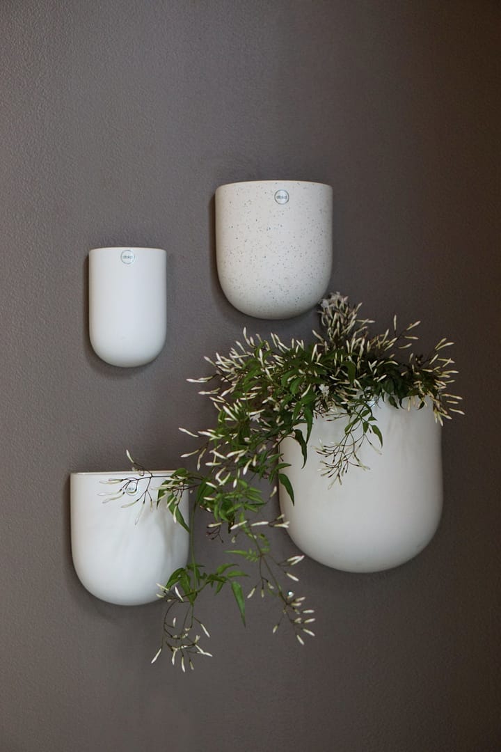Cut wall-hang flower pot white, large DBKD