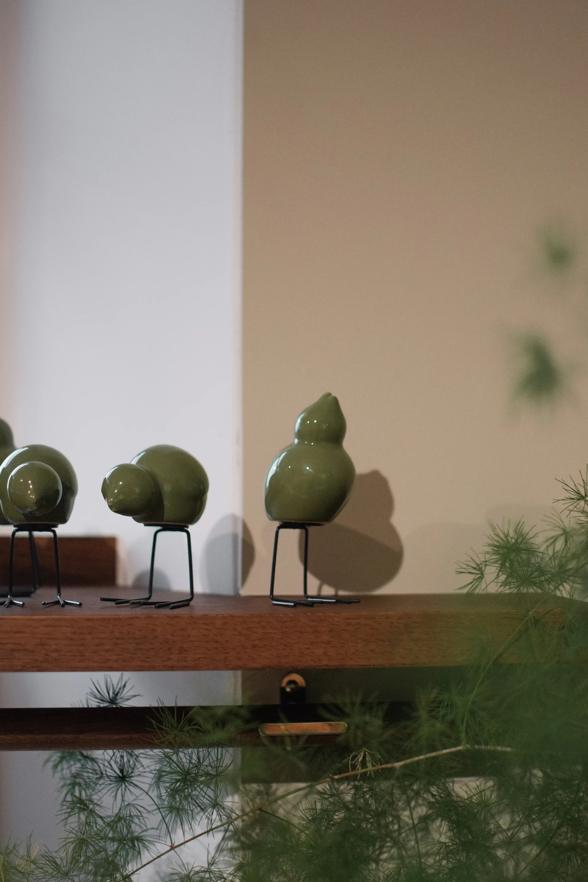 DBKD Swedish Birds Easter decoration 2-pack, Shiny green DBKD