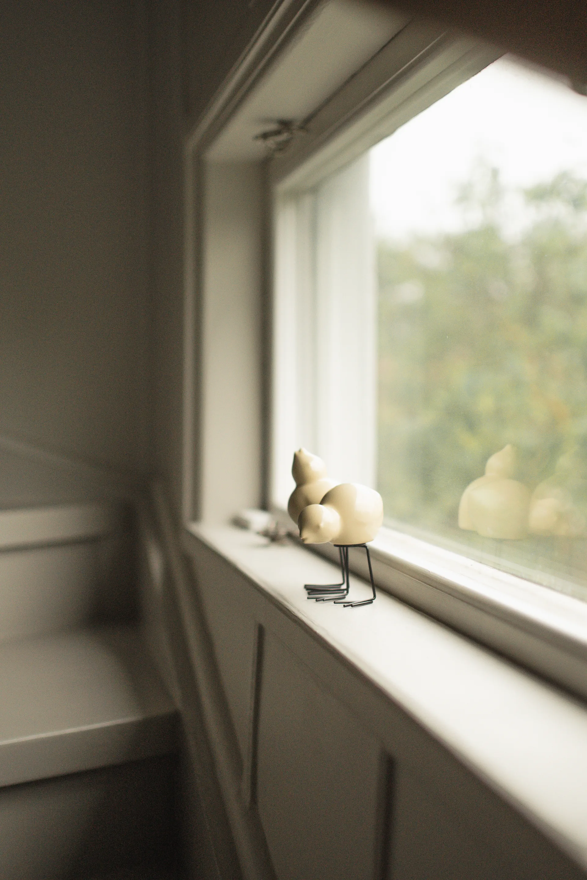 DBKD Swedish Birds Easter decoration 2-pack, Shiny yellow DBKD