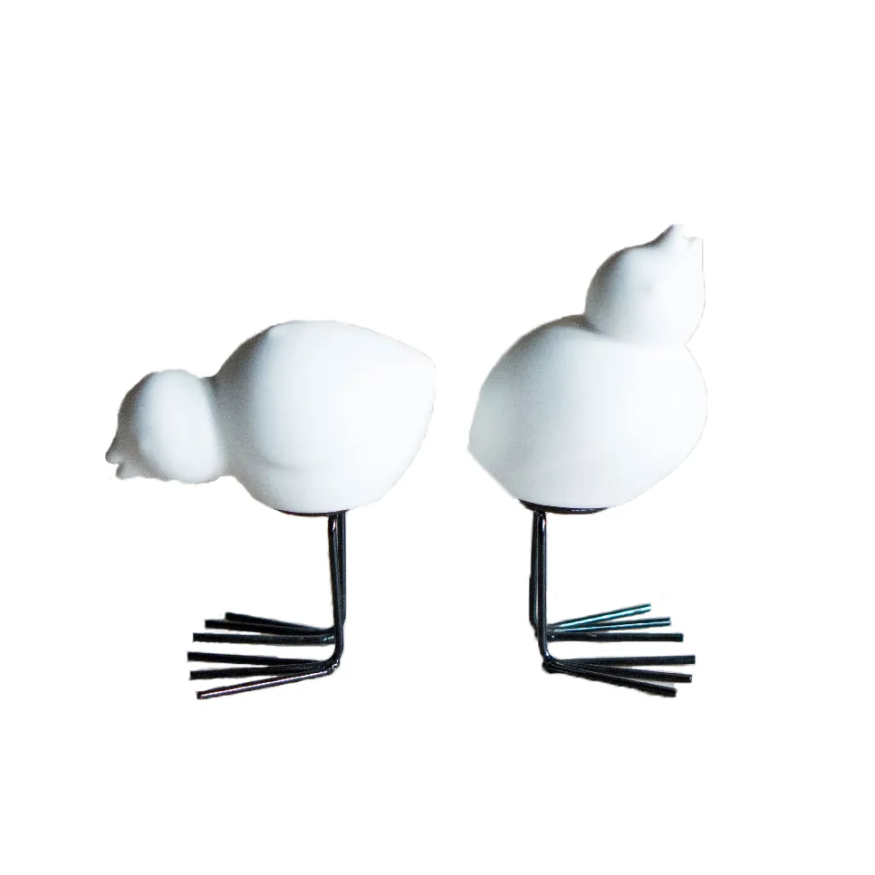 DBKD Swedish Birds Easter decoration 2-pack, White DBKD