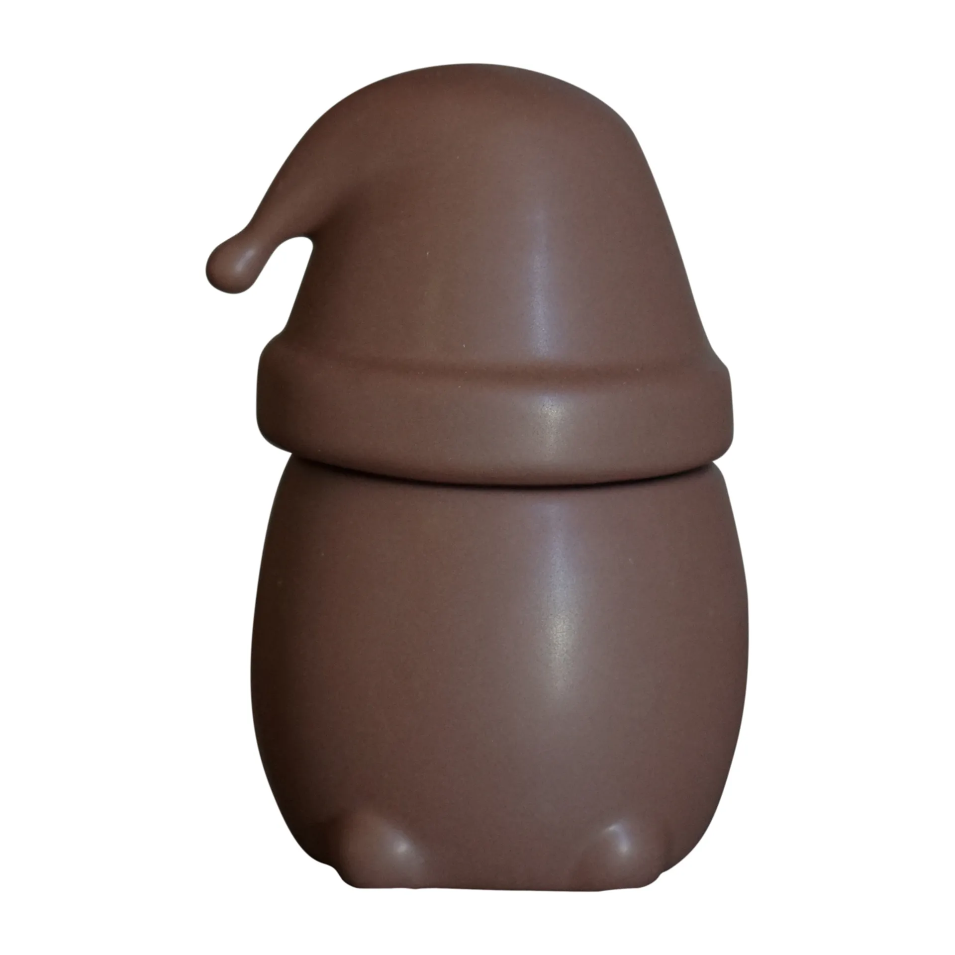 Eating Santa jar with lid large, Maroon DBKD