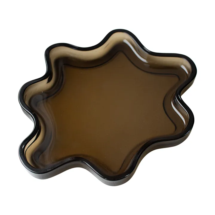 Filter decorative tray - Brown, Ø22x2 cm - DBKD