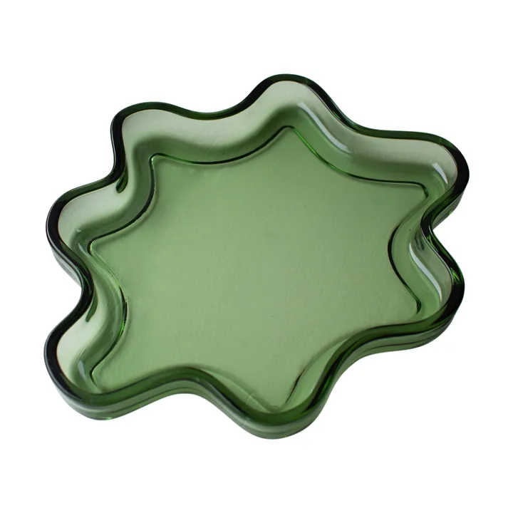Filter decorative tray - Green, Ø22x2 cm - DBKD