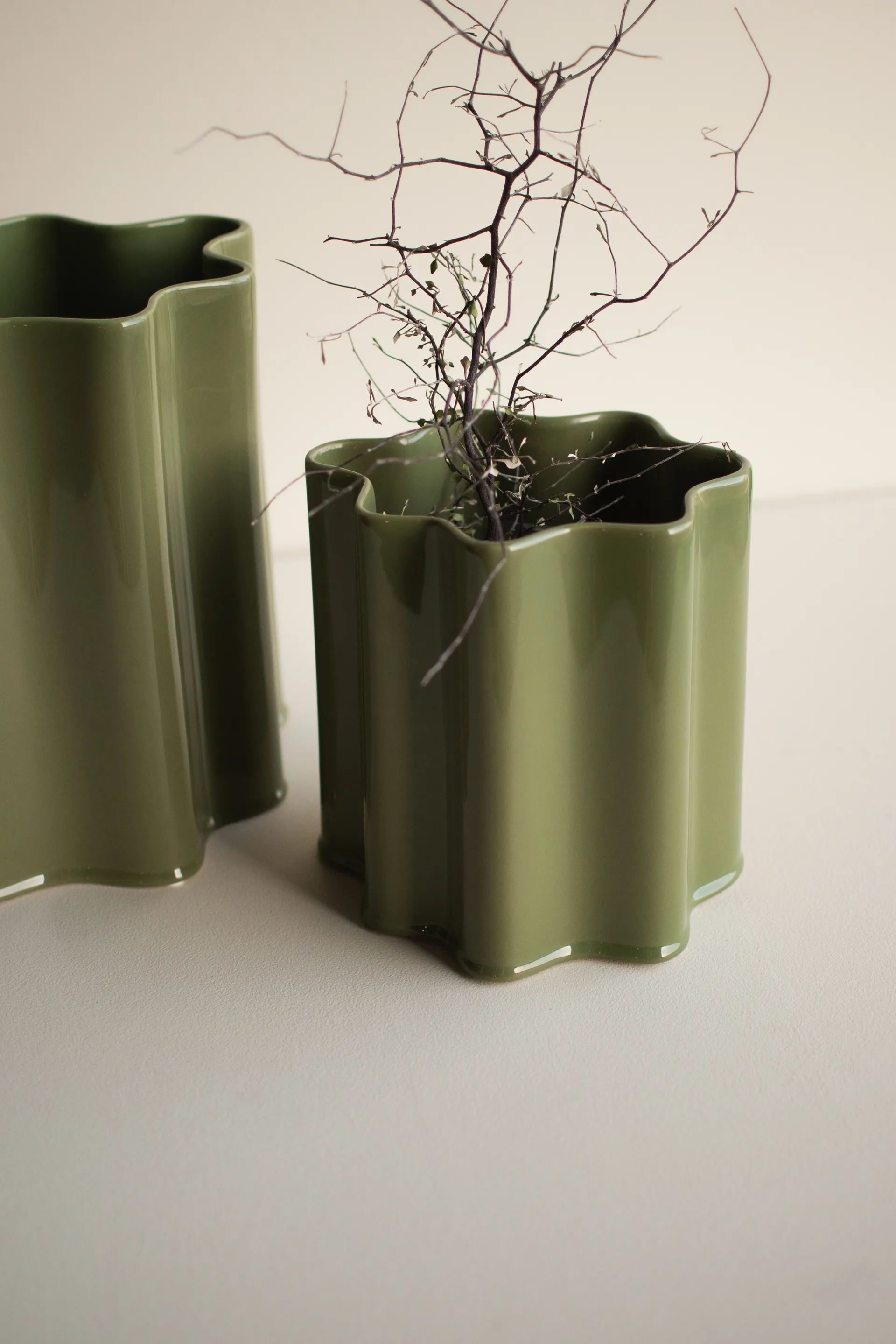 Filter flower pot, Shiny green, Ø18 cm DBKD