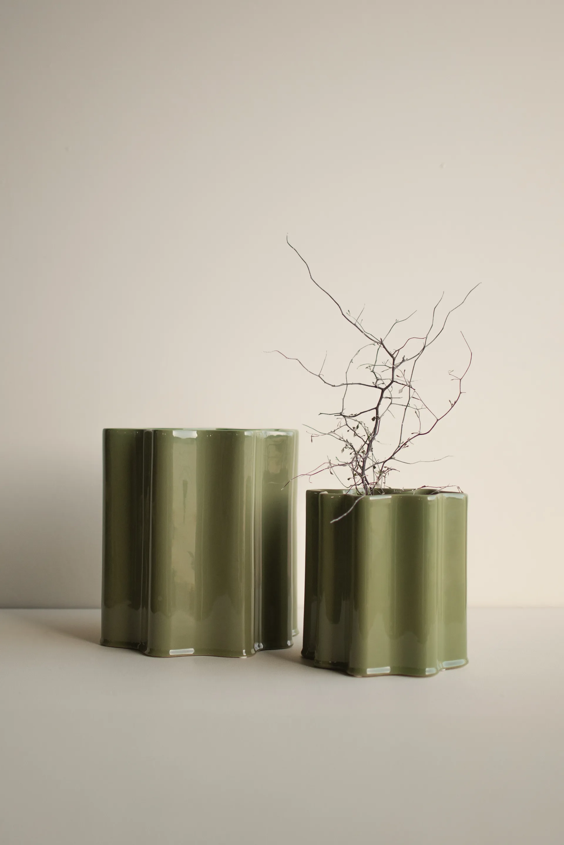 Filter flower pot, Shiny green, Ø25 cm DBKD