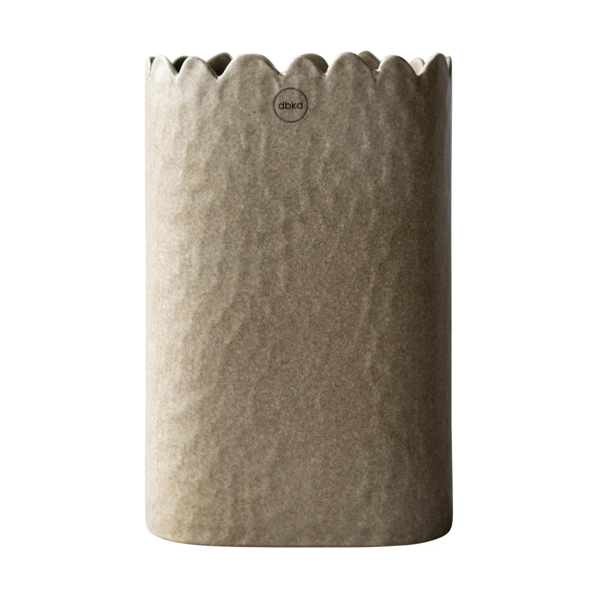 Flowery vase 20 cm, Beige DBKD