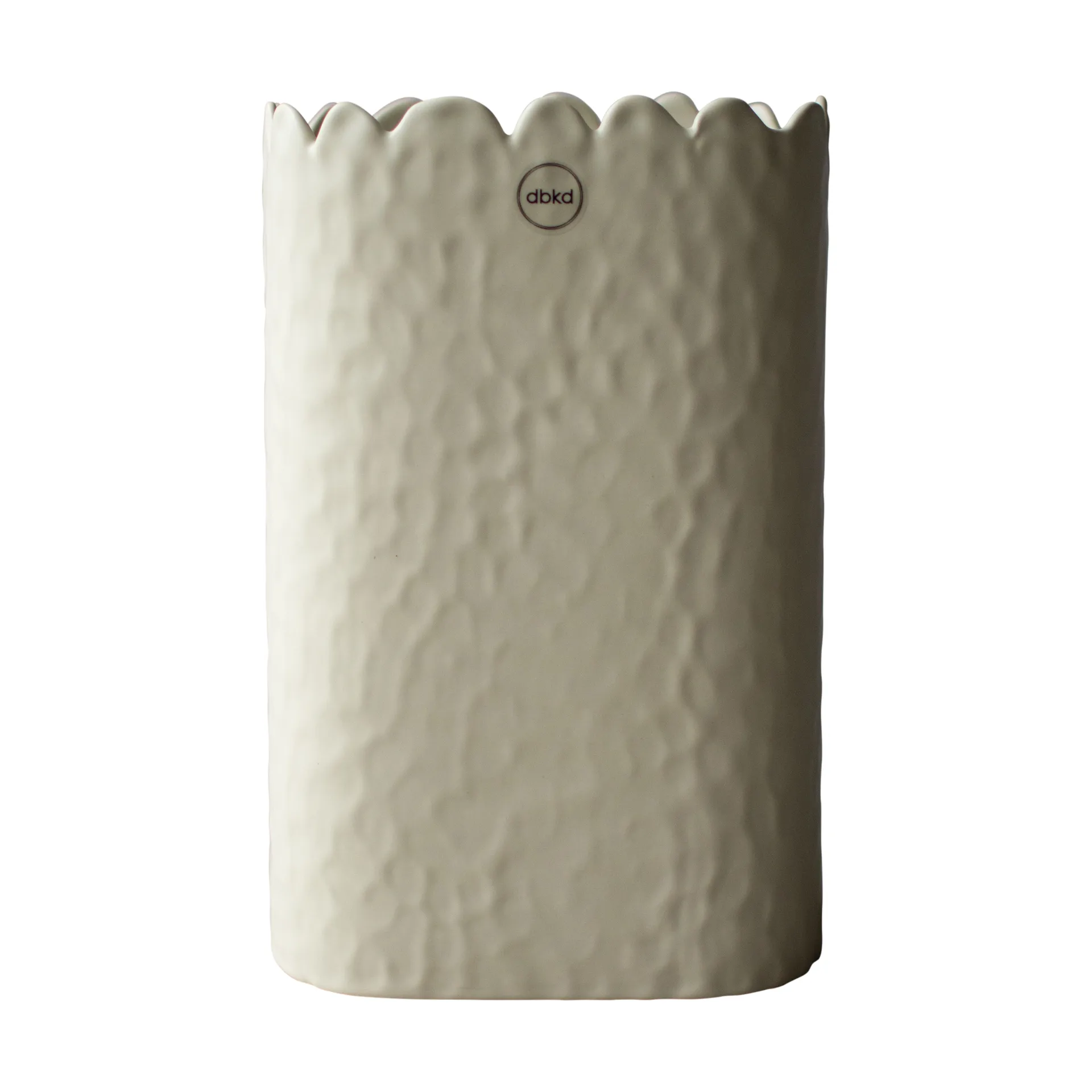 Flowery vase 20 cm, Cream DBKD