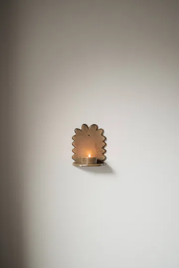 Flowery wall candle holder - Beige - DBKD