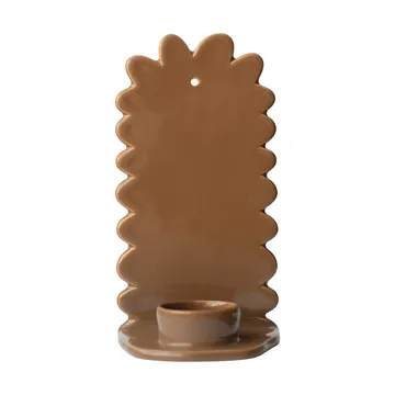Flowery wall candle holder - Shiny nougat - DBKD