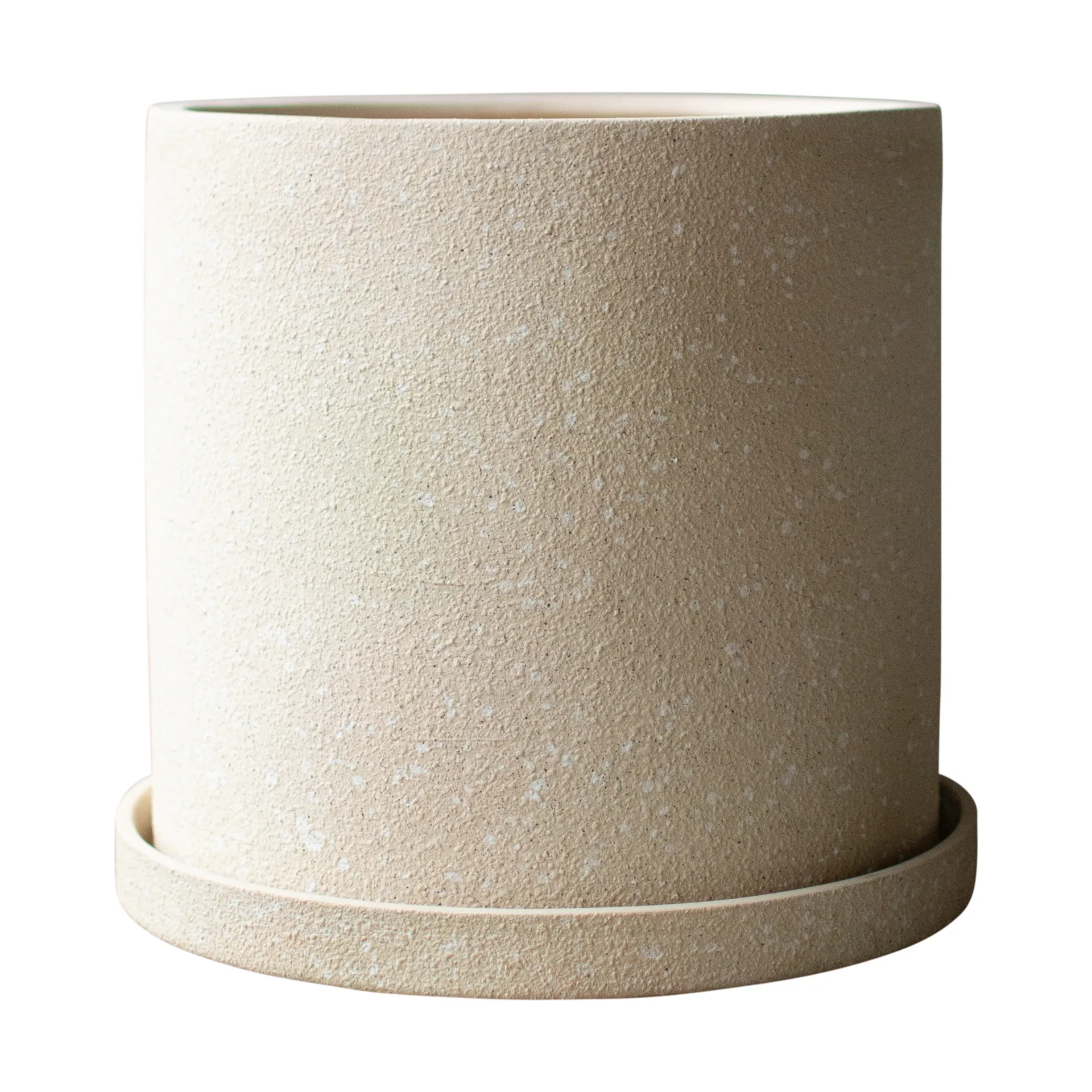 Grow pot Ø30 cm with saucer, Creme structure DBKD