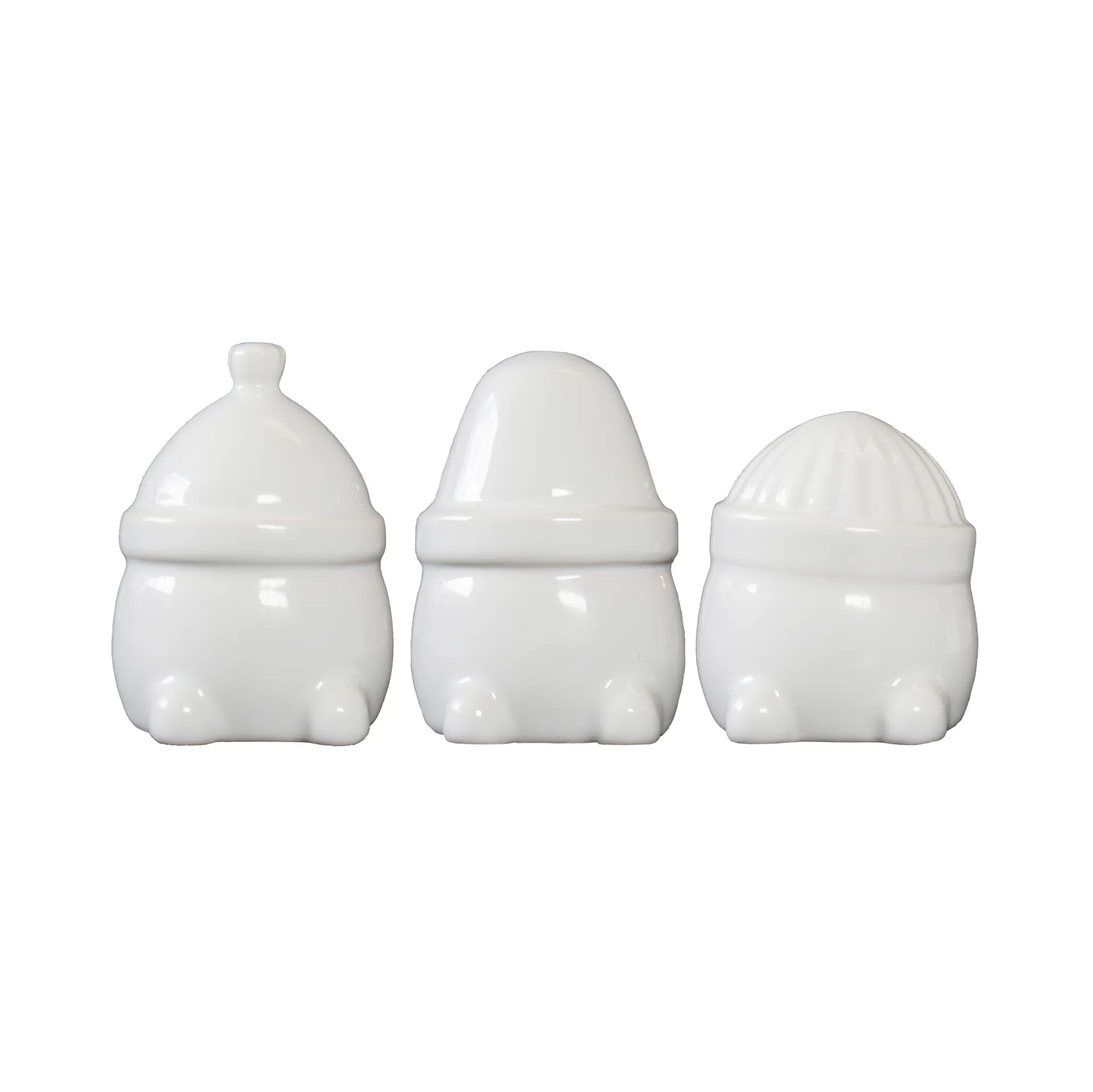 Hipster Triplets Christmas decoration 3-pack, shiny white DBKD