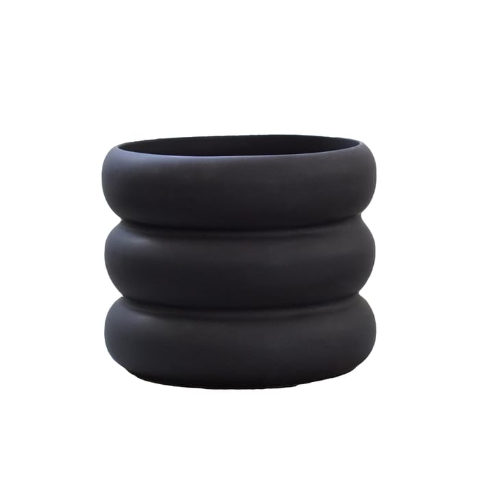 Mud flower pot black, Small, Ø 10 cm DBKD