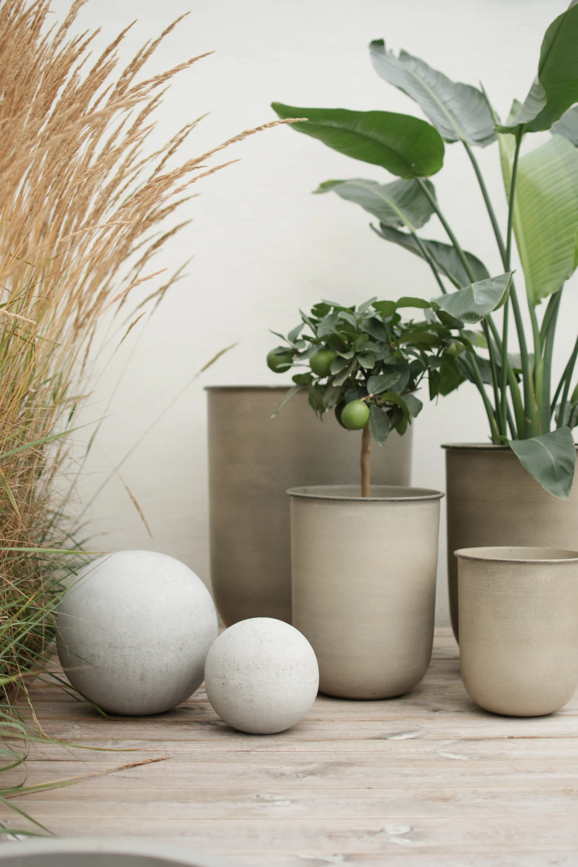 Out flower pot 4 pieces, Beige DBKD