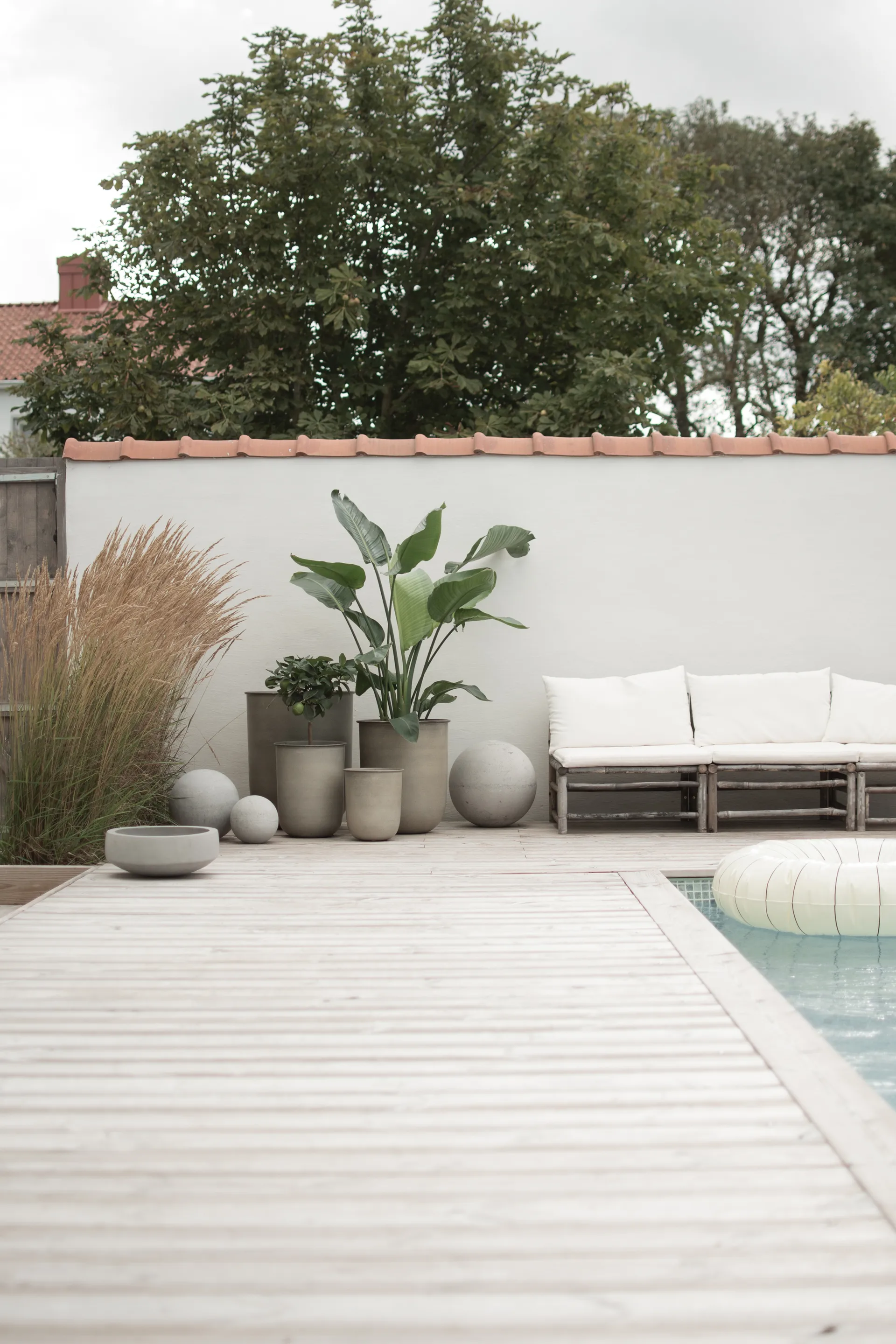 Out flower pot 4 pieces, Beige DBKD