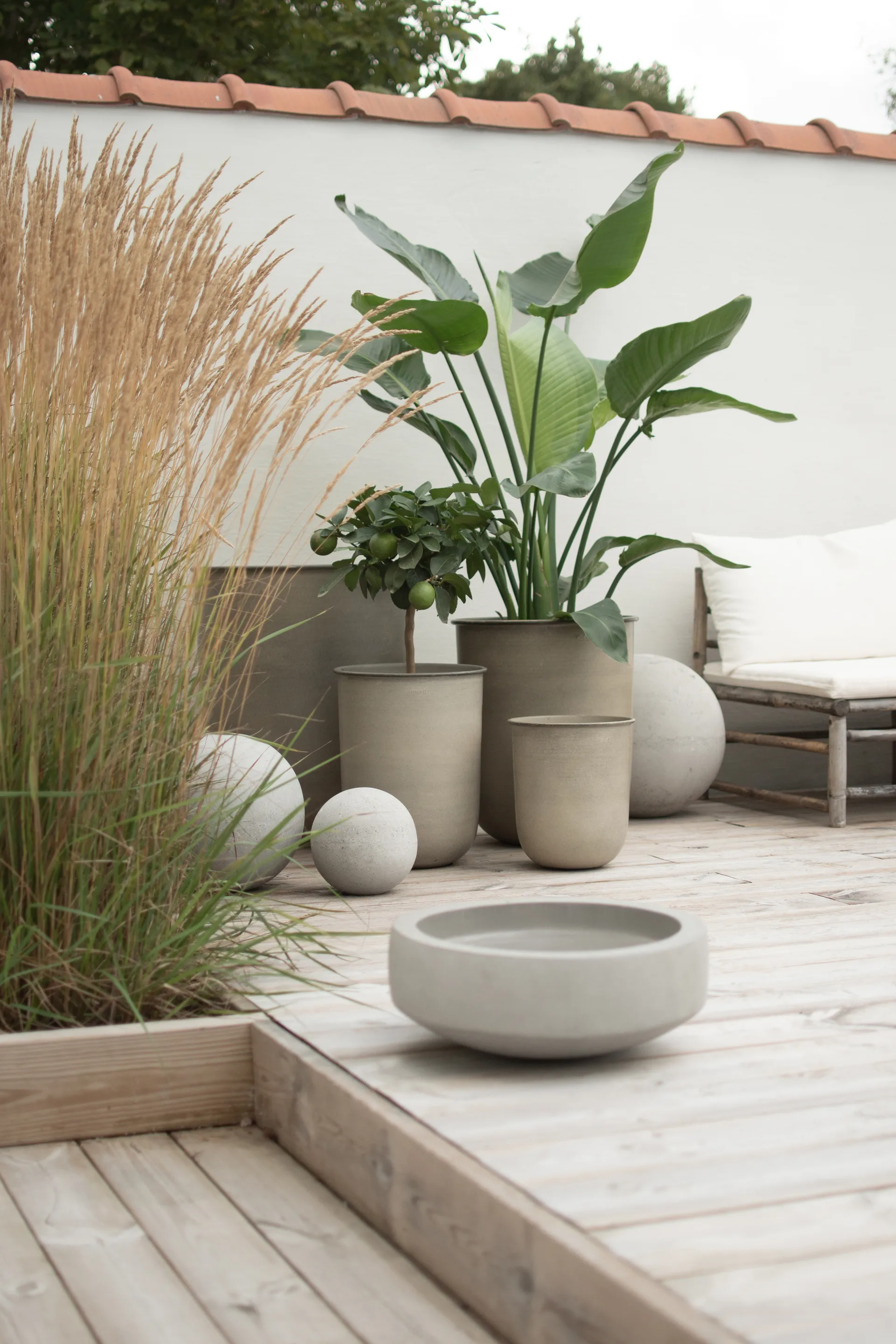 Out flower pot 4 pieces, Beige DBKD