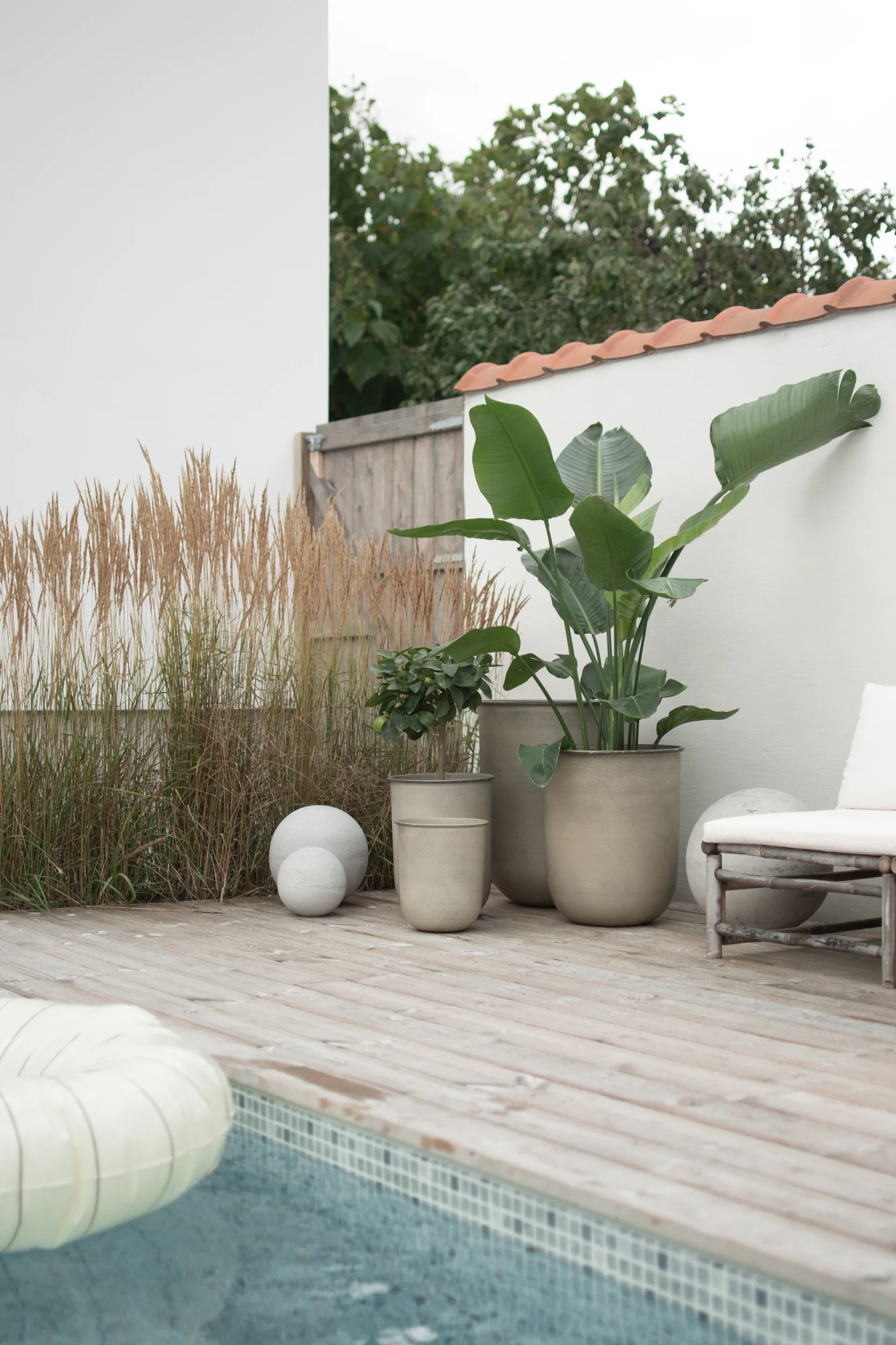 Out flower pot 4 pieces, Beige DBKD