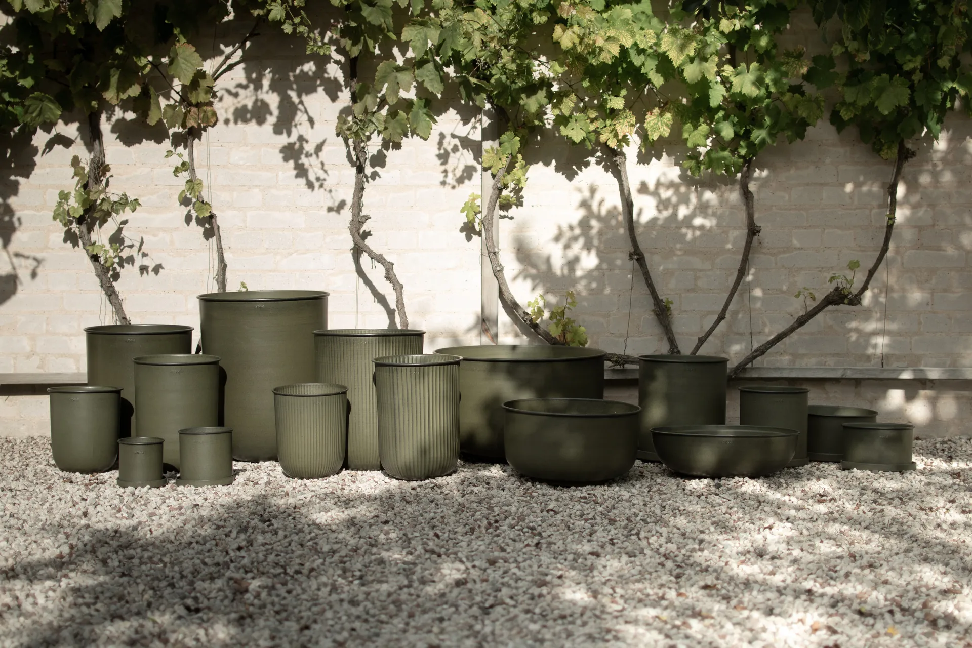 Out flower pot 4 pieces, Green DBKD