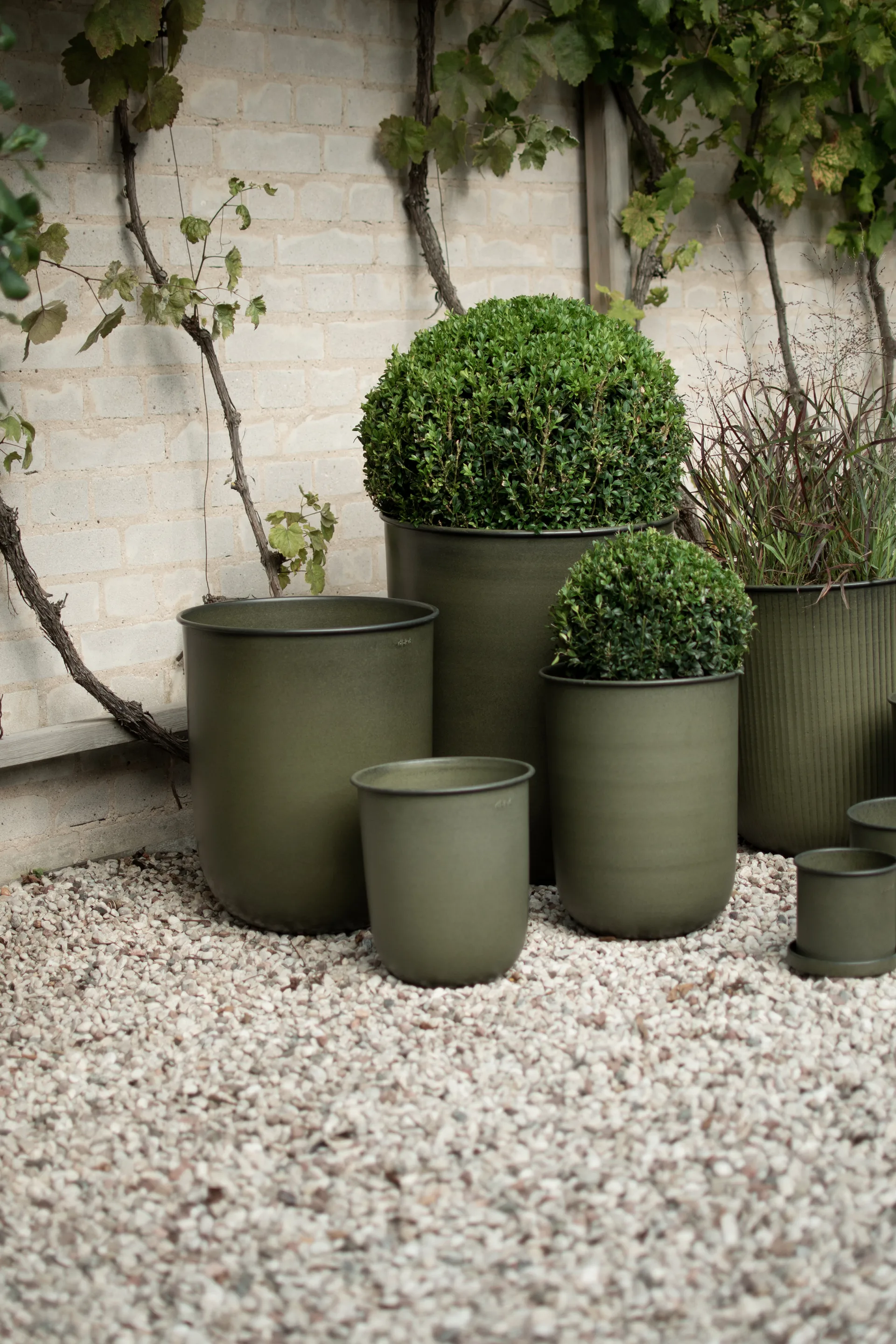 Out flower pot 4 pieces, Green DBKD