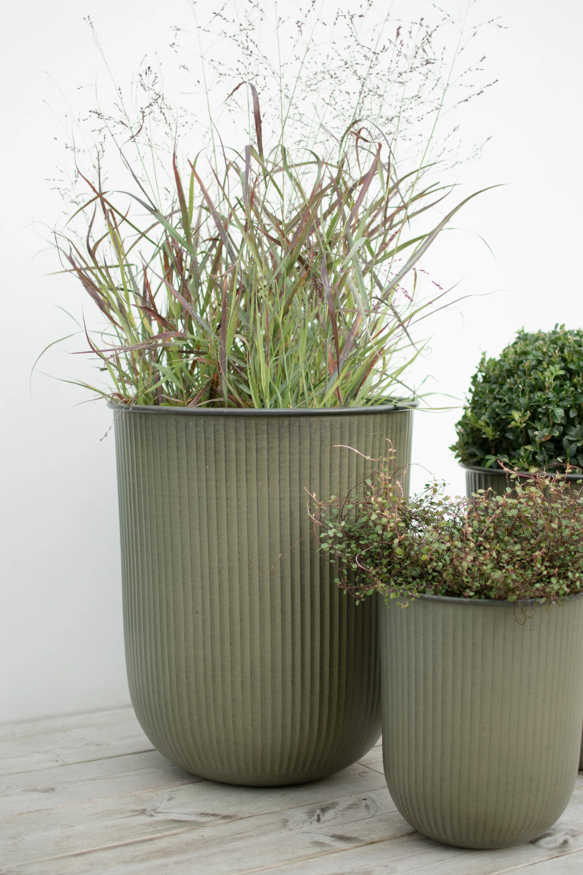 Out stripe flower pot 3-pack, Green DBKD