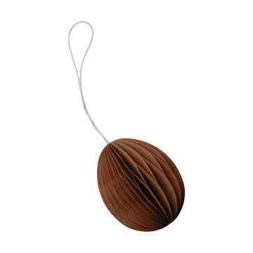 Ovoid Easter decoration paper 7 cm - Terracotta - DBKD