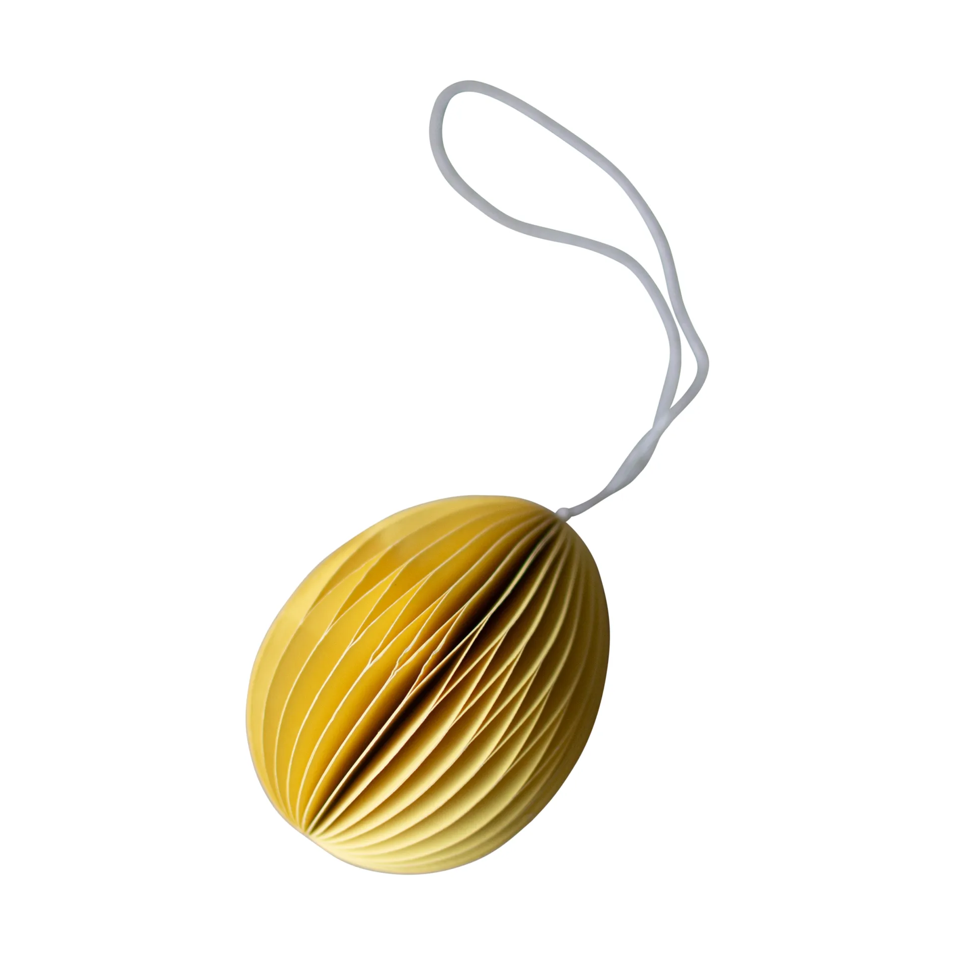 Ovoid Easter decoration paper 7 cm, Yellow DBKD