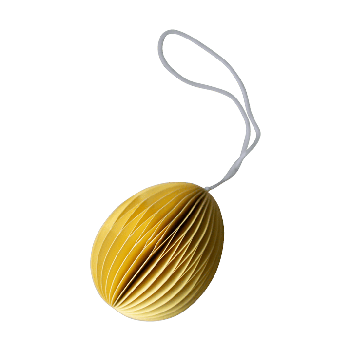 Ovoid Easter decoration paper 7 cm - Yellow - DBKD