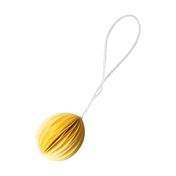 Ovoid paper Easter decoration small 4 cm, Yellow DBKD
