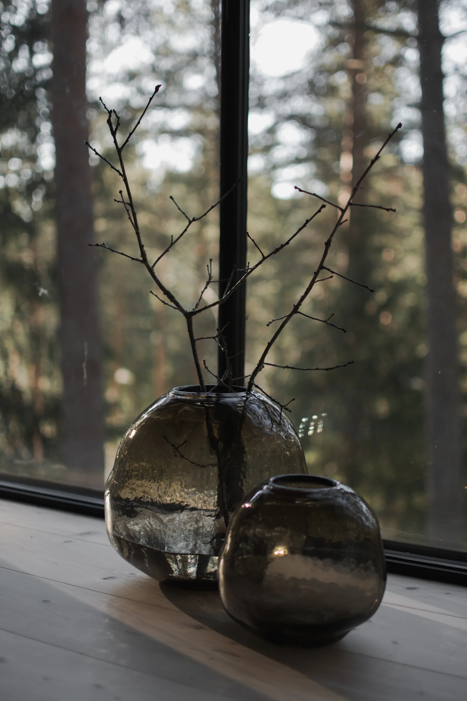 Pebble vase brown, Large Ø28 cm DBKD