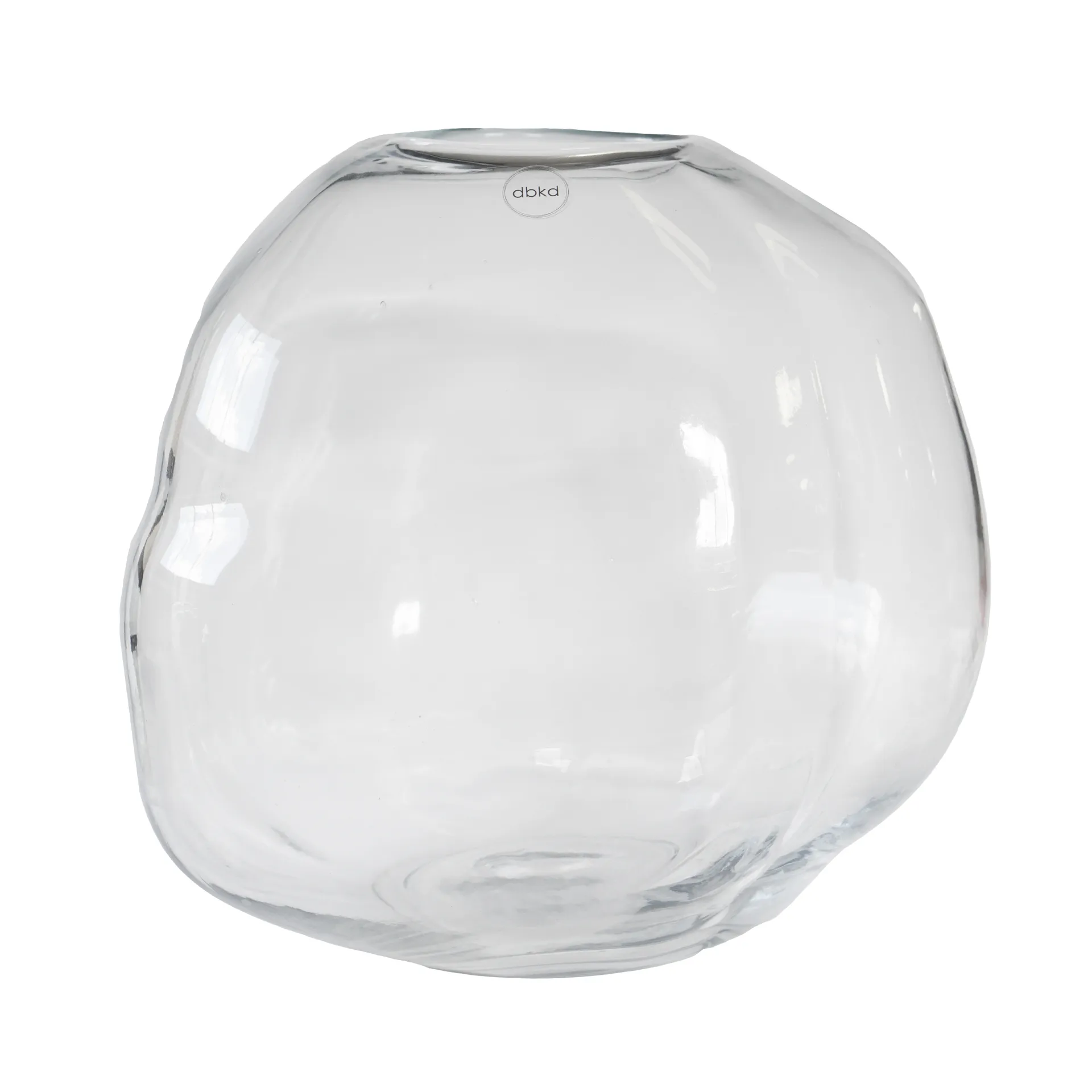 Pebble vase clear, large Ø28 cm DBKD