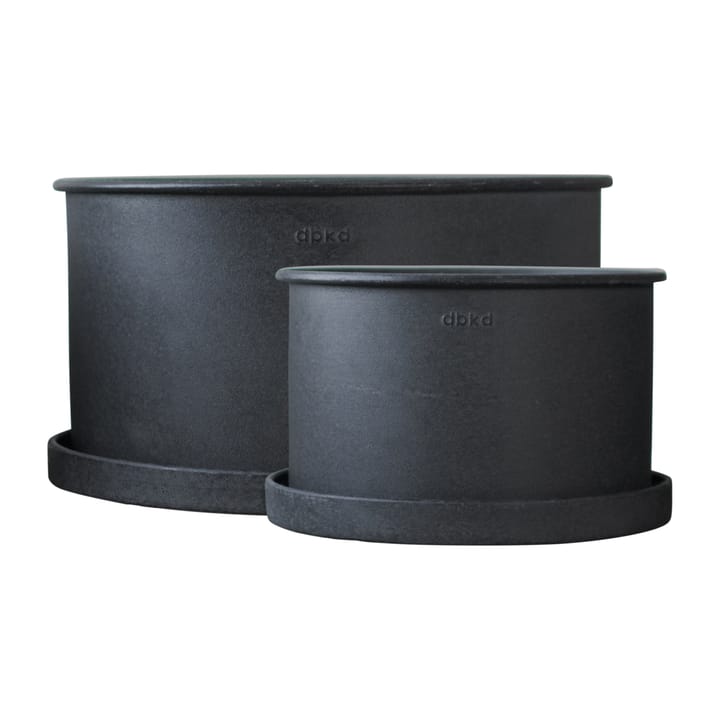 Plant bowl flower pot 2-pack, Black DBKD