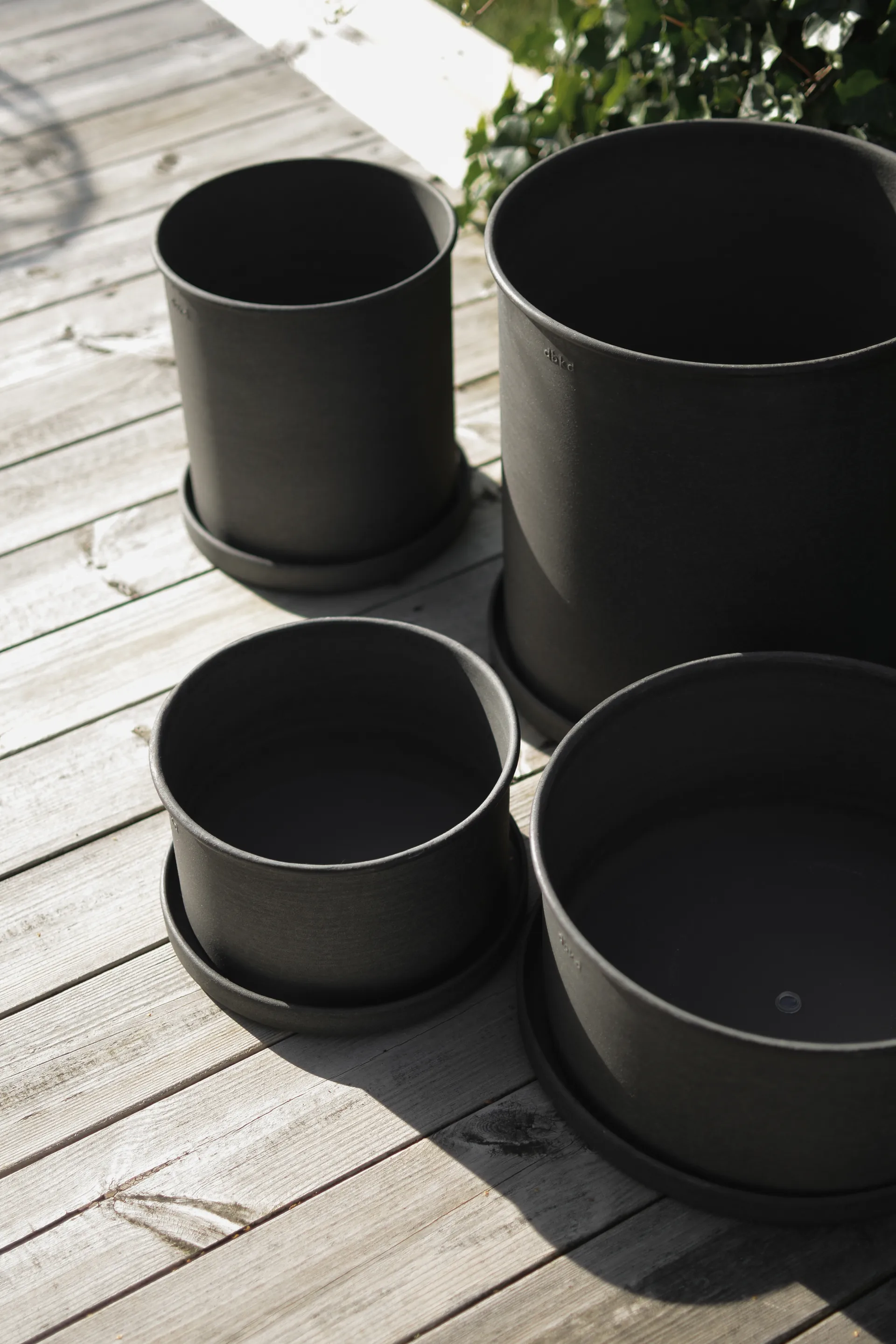 Plant bowl flower pot 2-pack, Black DBKD