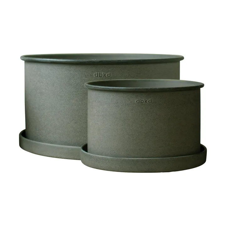 Plant bowl flower pot 2-pack - Green - DBKD