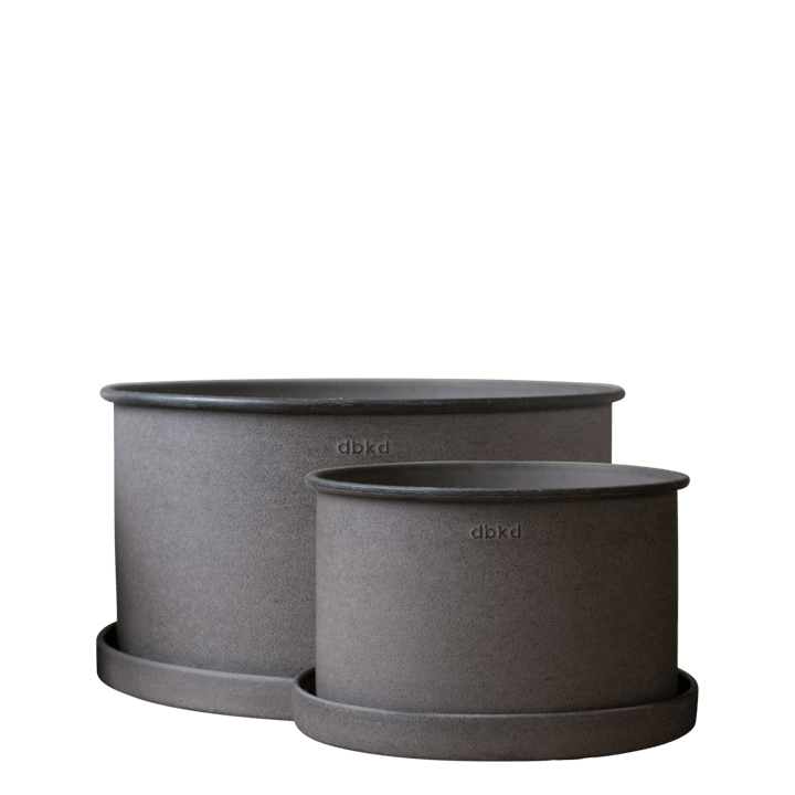 Plant pot with Saucer 2-pack - Brown - DBKD