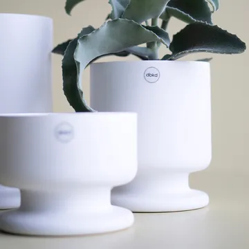 Soft flower pot white Ø15 cm - small - DBKD
