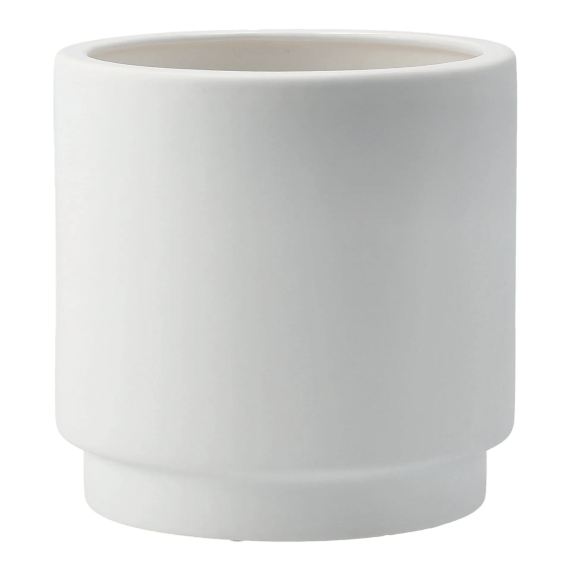 Solid flower pot white, medium Ø16 cm DBKD