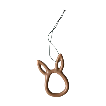 Sprinkle rabbit Easter ornament 8 cm - Shiny nougat - DBKD