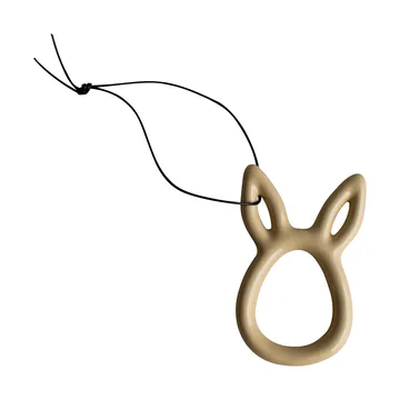 Sprinkle rabbit Easter ornament 8 cm - Shiny yellow - DBKD