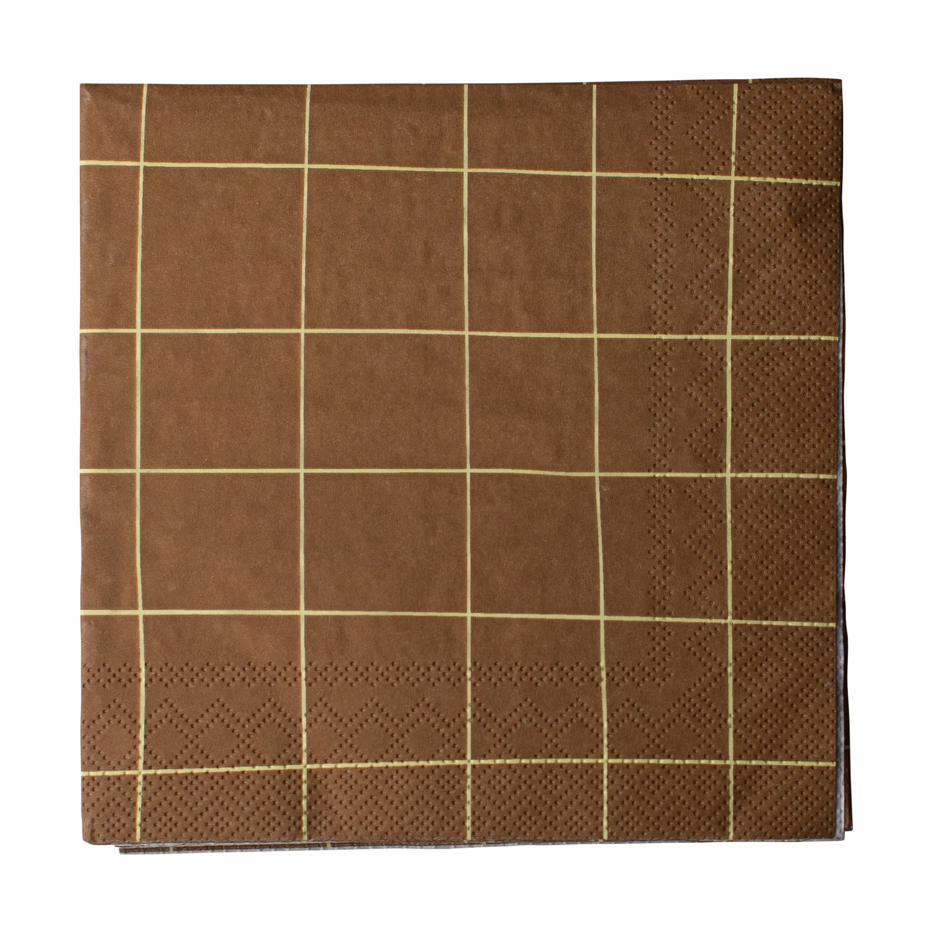 Square paper napkin 33x33 cm 20-pack, Brown DBKD