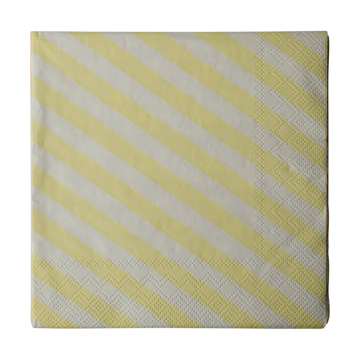 Stripe paper napkin 33x33 cm 20-pack - Cream - DBKD
