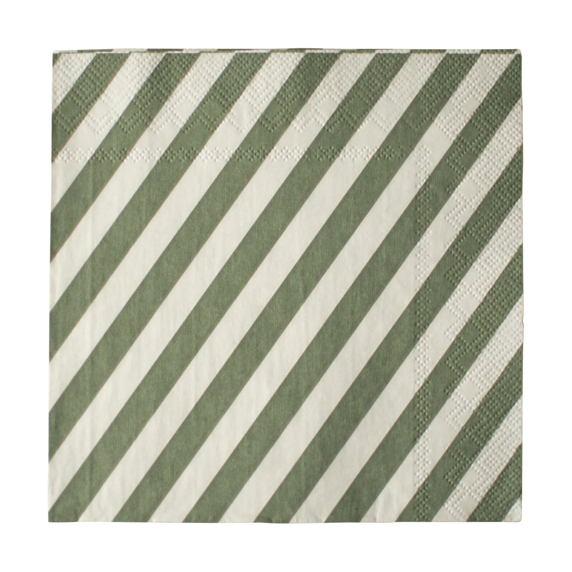 Stripe paper napkin 33x33 cm 20-pack, Green DBKD
